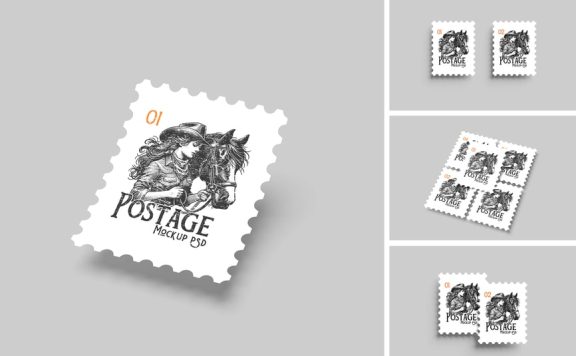 邮票设计模型样机 (PSD)