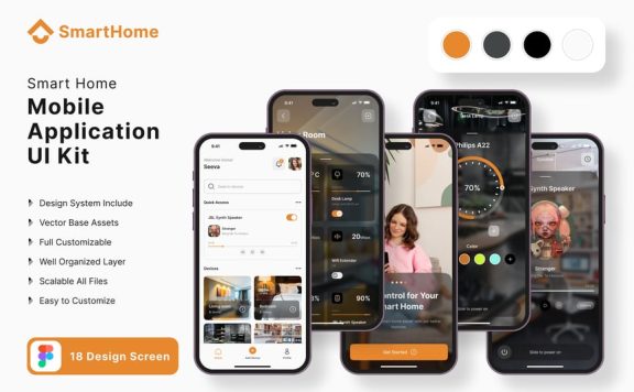 智能家居移动APP UI KIT (FIG)