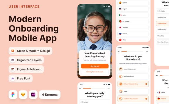 入职移动应用APP UI KIT (FIG,SKETCH,XD)