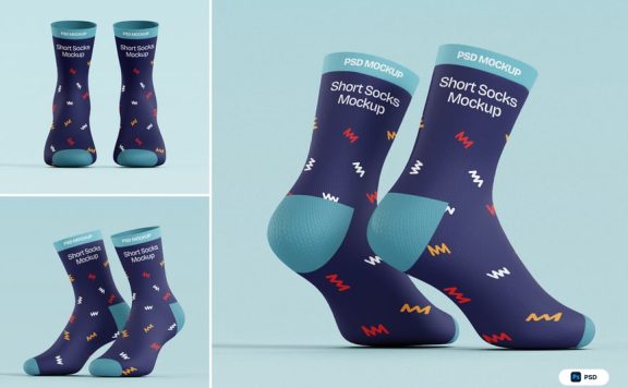 短袜图案设计样机 (PSD)
