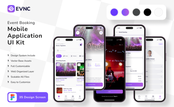 活动预订移动 APP UI KIT (FIG)