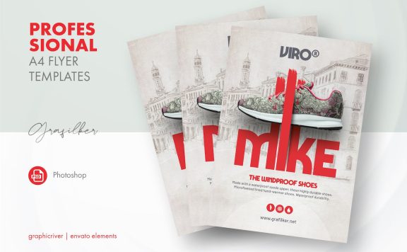 🔴高品质的时尚高端电子商务购物海报设计模板-PSD