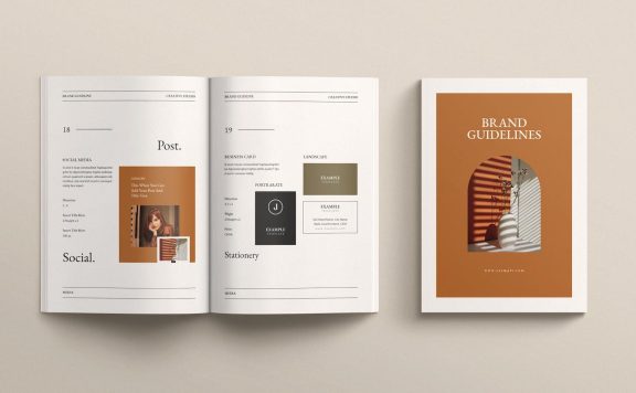 🔴时尚高端优雅的专业品牌指南宣传册画册品牌战略手册设计模板