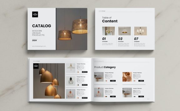 🔴A5尺寸的高品质景观手册目标宣传册画册杂志房地产楼书设计模板