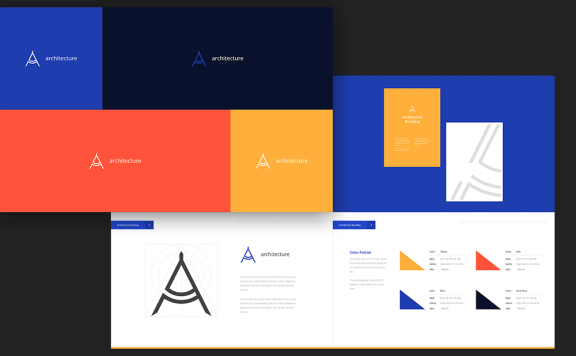 品牌书籍和风格指南时尚演示模板