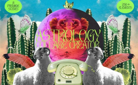 星座动物占星术拼贴画元素[2.55GB]