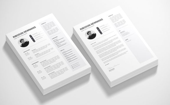 简单的简历模版 (AI,EPS)