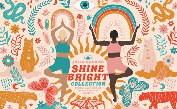 现代元素印花图案插画素材包 (ai,eps)