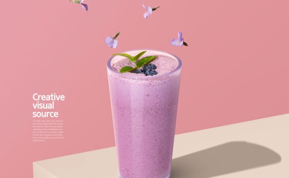 夏季饮品饮料创意视觉海报设计模板 (psd)