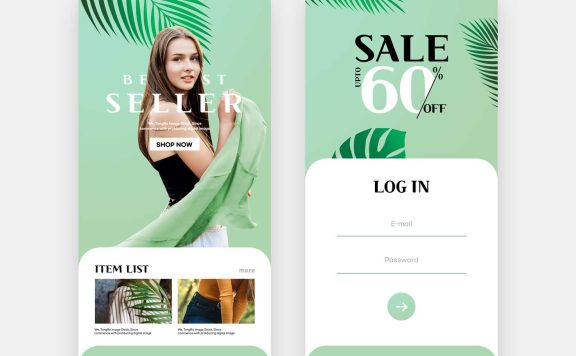 电商App登录页面设计模板 (psd)