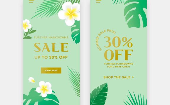 叶子元素购物App页面设计模板 (psd)