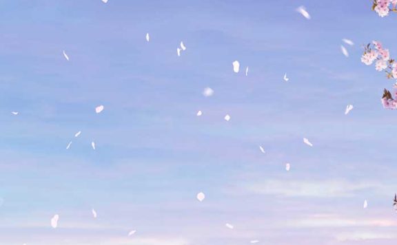 春天浪漫风景手机壁纸背景素材 (psd)