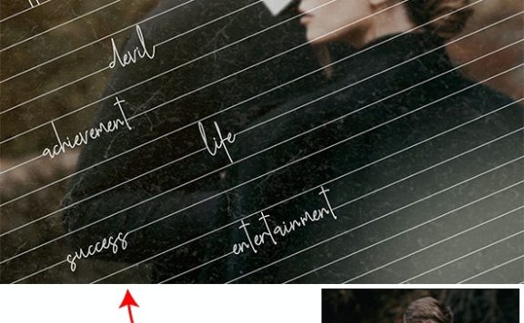 复古海报风格照片效果psd模板