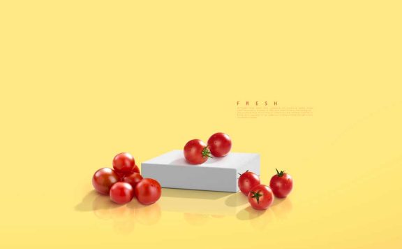 圣女果水果广告海报设计模板 (psd)