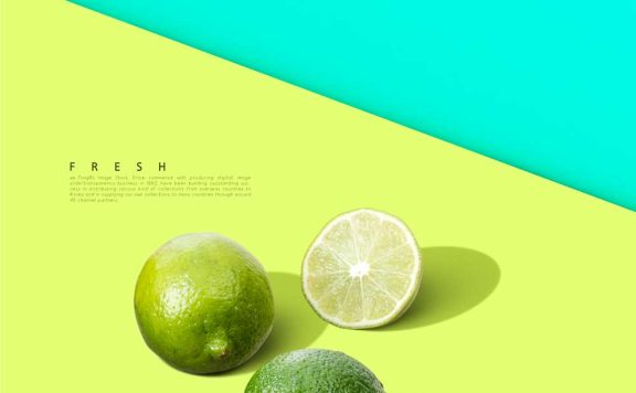 柠檬水果广告海报设计模板 (psd)