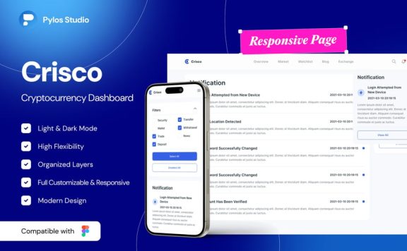 加密货币仪表板 UI 套件 (FIG)