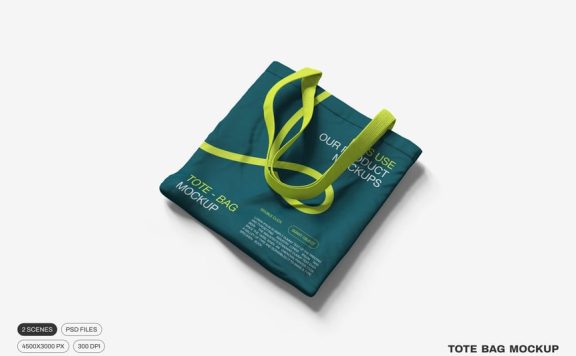 手提袋模型样机 (PSD,PDF)