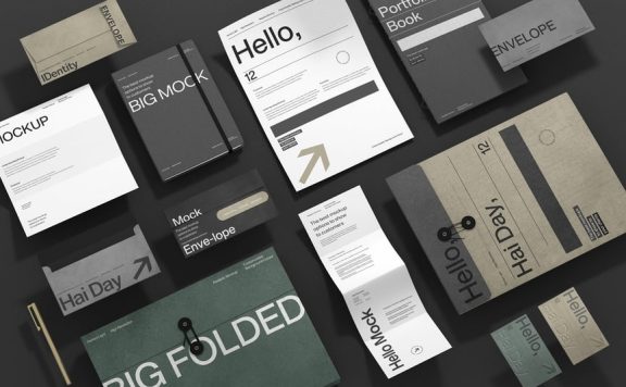 VI品牌身份文具样本套装样机 (PSD)