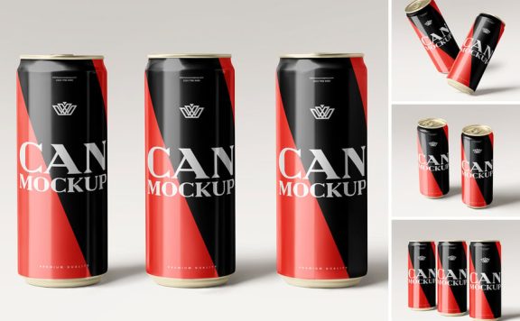 易拉罐瓶装模型样机 (PSD)