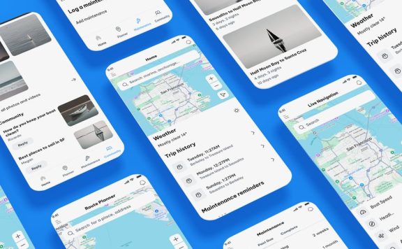 帆船和航海游艇导航应用APP UI KIT (fig,PSD,Sketch,XD,SVG)