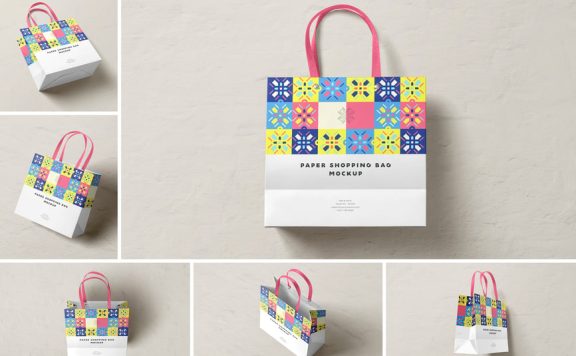 购物袋模型样机 (PSD)