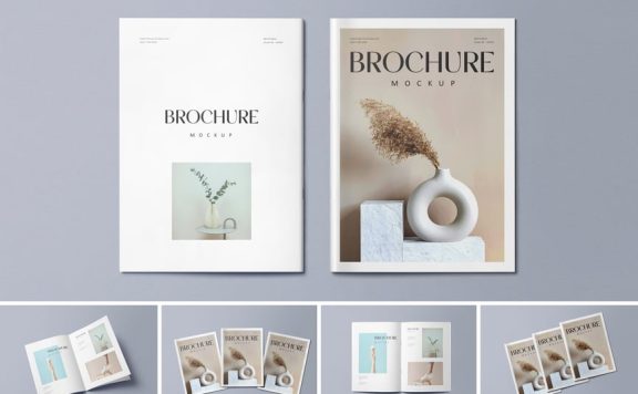 A4手册画册模型样机 (PSD)