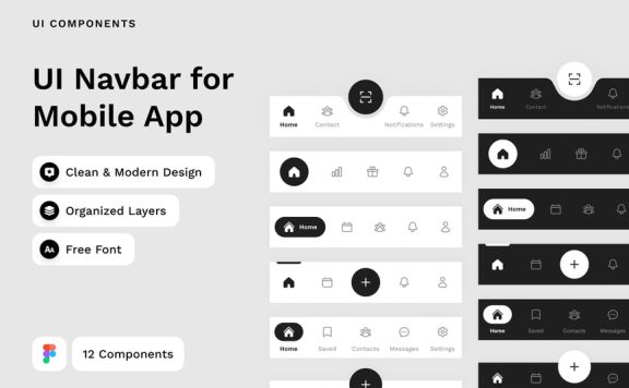 移动应用APP UI KIT导航组件 (FIG)