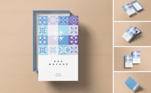 礼品盒模型样机 (PSD)