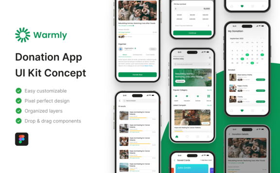 捐赠应用APP UI KIT (FIG)