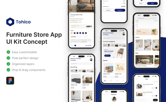 家具店应用APP UI KIT (FIG)