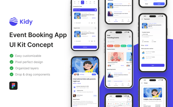 活动预订应用APP UI KIT (FIG)