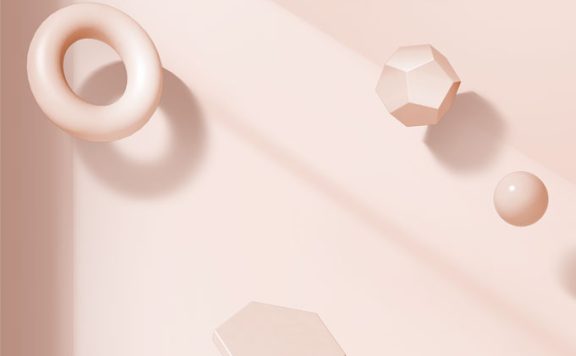 几何物体阴影创意视觉海报设计模板 (psd)