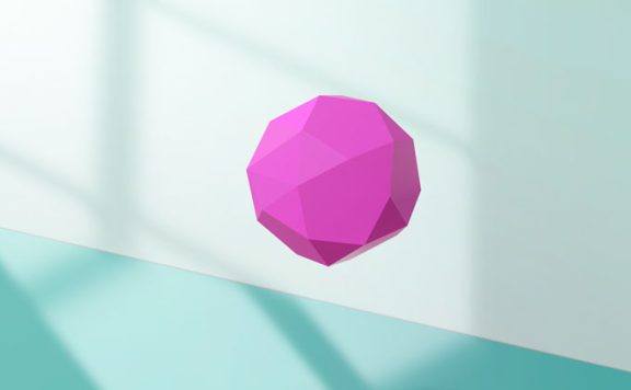 球状物体室内空间创意视觉海报设计模板 (psd)