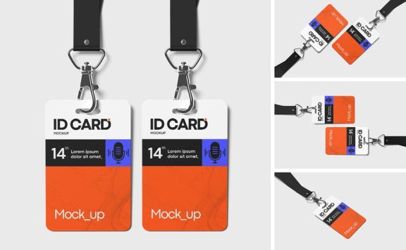 工牌设计模型样机 (PSD,PDF)