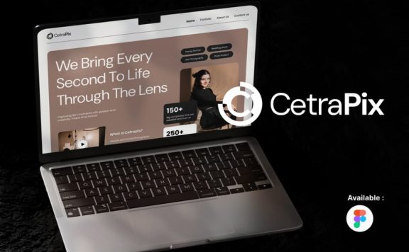 商务风格的作品集着陆页网页模板 (FIG)