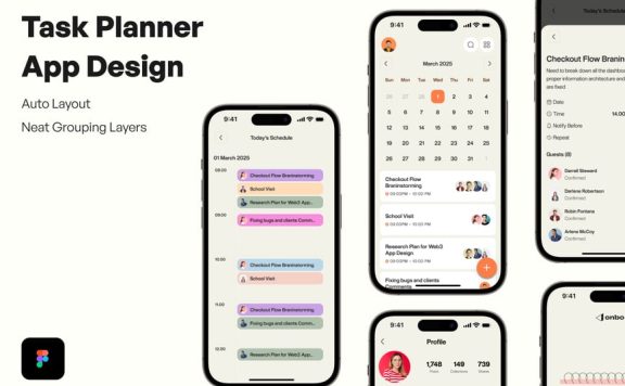 任务计划者应用APP UI KIT (FIG)
