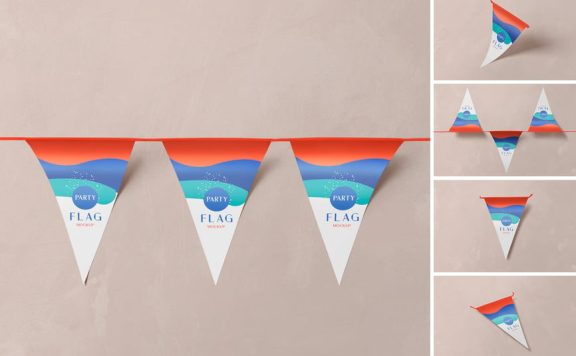 彩旗标志模型样机 (PSD)