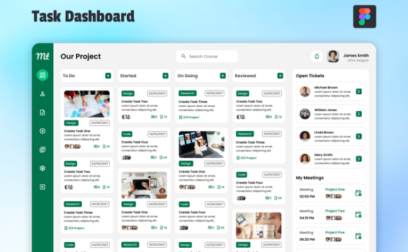 任务仪表板网页UI模板（FIG）