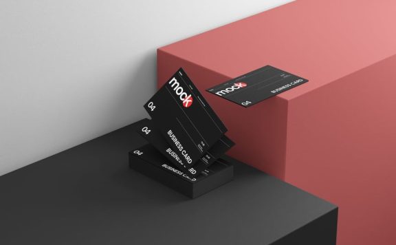 优雅的名片模型样机 (PSD)