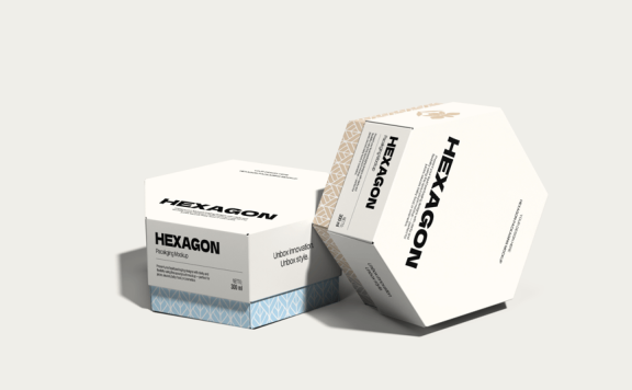 六边形礼品盒模型样机 (PSD)