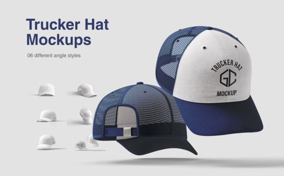 卡车司机帽子模型样机 (PSD,PDF)