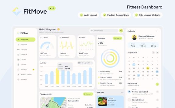 健身仪表盘网页UI (FIG)