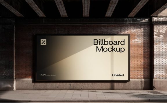 广告牌模型样机 (PSD)