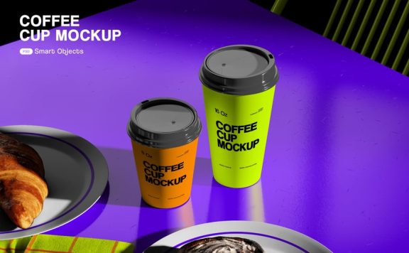 咖啡杯咖啡杯模型样机 (PSD)