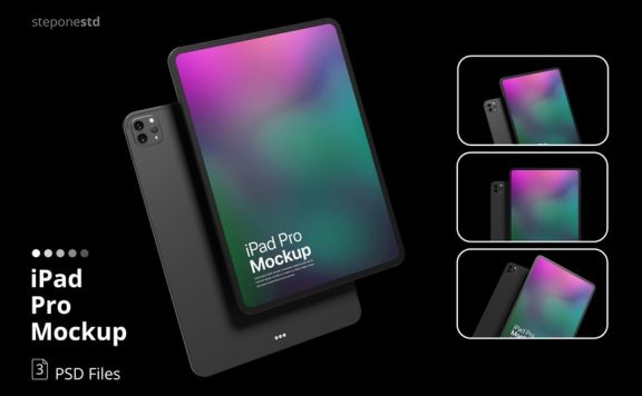 iPad Pro模型样机 (PSD)