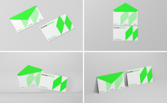 信封模型样机 (PSD,PDF)