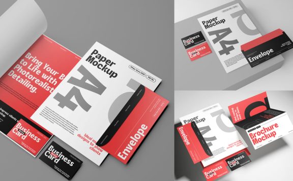 品牌VI文具模型集样机 (PSD)