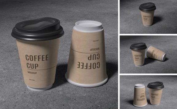 咖啡杯模型样机 (PSD,PDF)