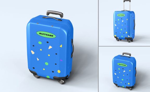 旅行手提箱模型套件样机 (PSD)