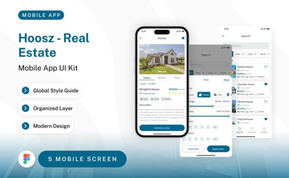 房地产移动应用APP UI KIT (FIG)